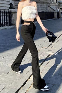 Chain Flare Jeans