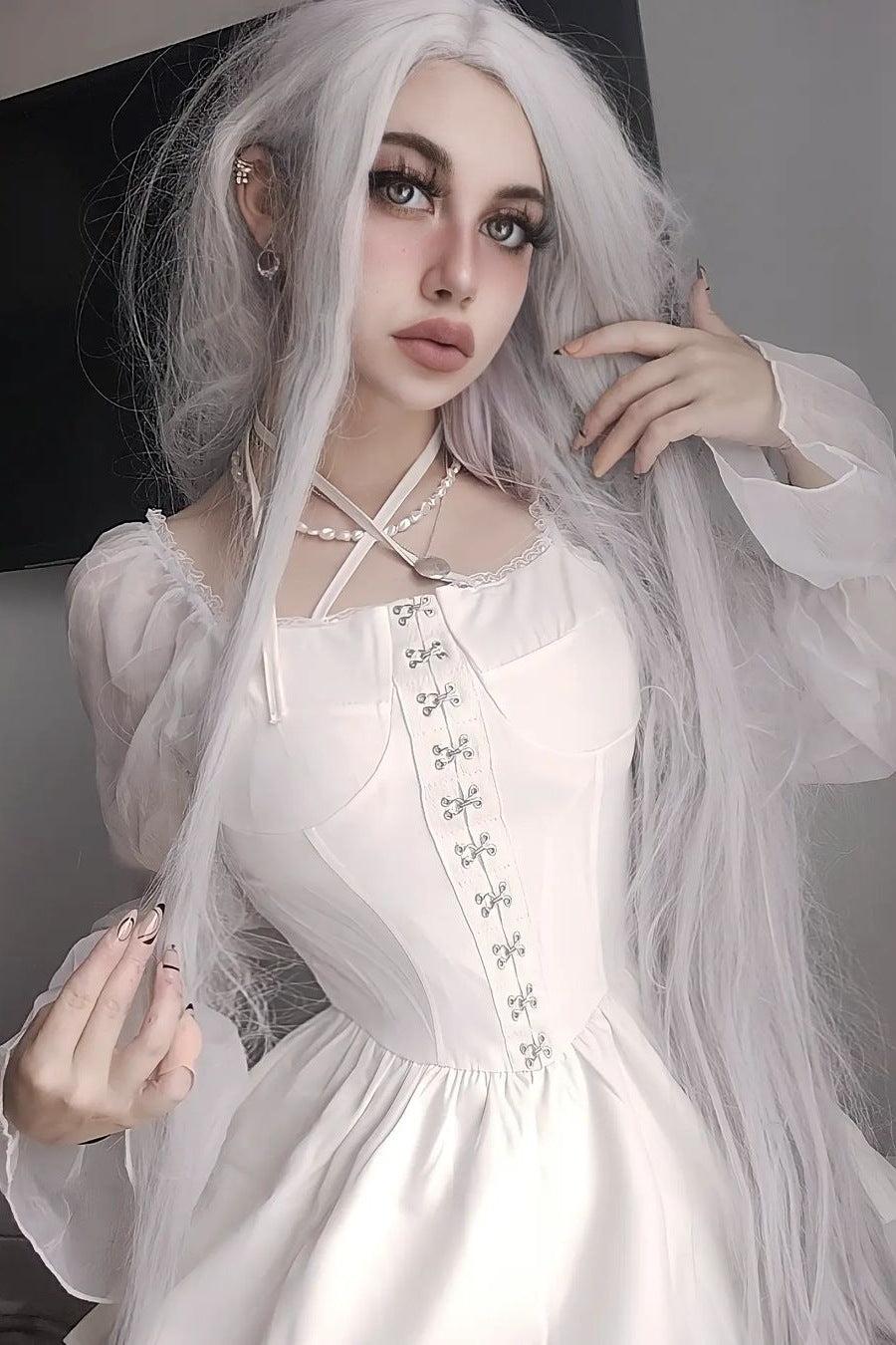 Long Sleeve Corset Mini Dress