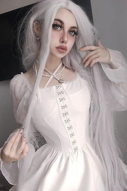 Long Sleeve Corset Mini Dress