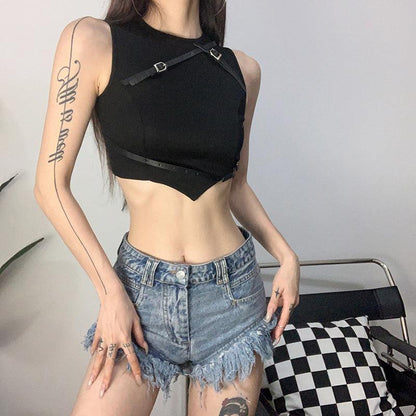 Rock Punk Streetwear Female Top