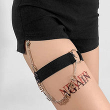 Load image into Gallery viewer, Goth Dark High Waist Chain Shorts
