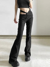 Load image into Gallery viewer, Women Elastic Knit Flared Trousers
