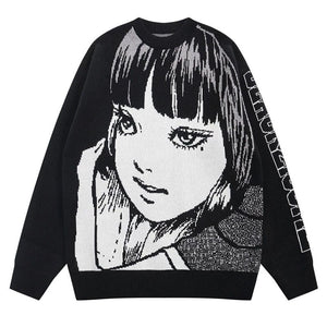 Junji Ito Tomie Sweaters Anime Girl