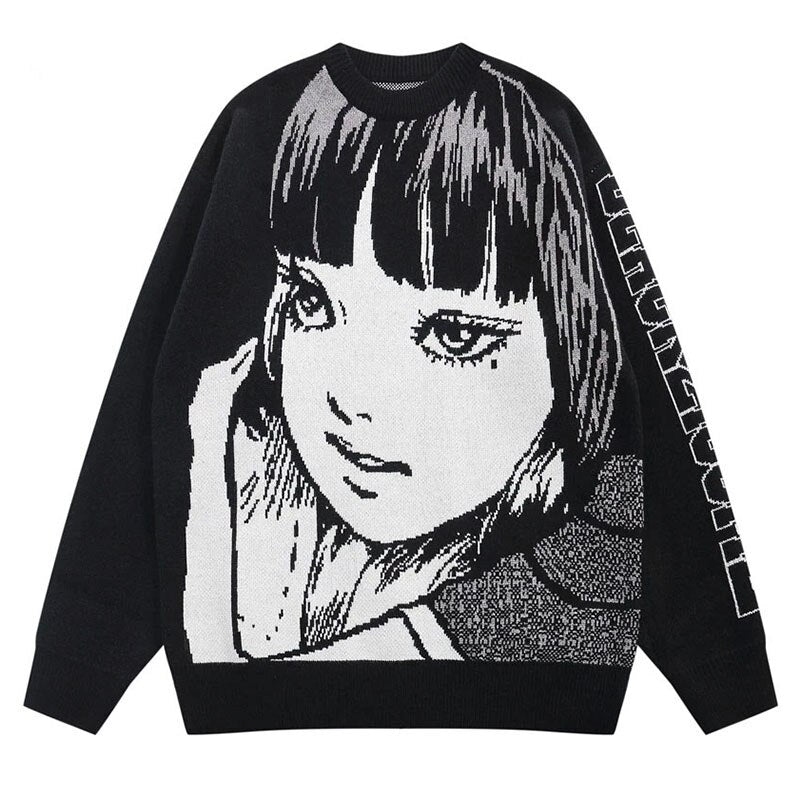 Junji Ito Tomie Sweaters Anime Girl