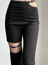 Load image into Gallery viewer, Vibrant Women&#39;s Weave Black Trousers
