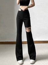 Load image into Gallery viewer, Vibrant Women&#39;s Weave Black Trousers

