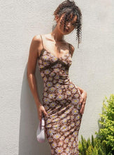 Load image into Gallery viewer, Flower Long Bodycon Dress
