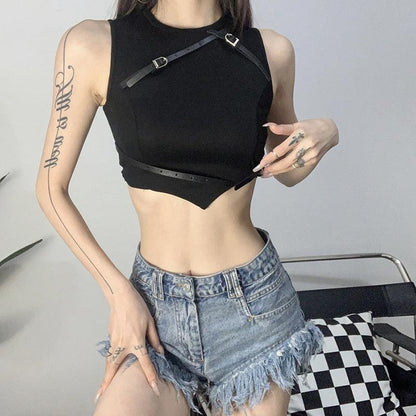 Rock Punk Streetwear Female Top