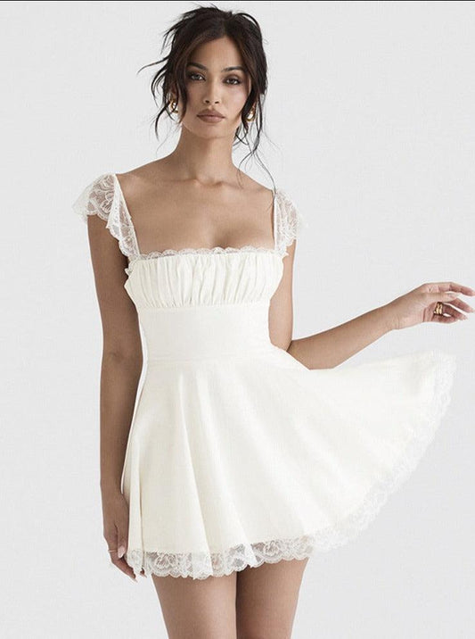 Ruffled Sleevless Corset Dress