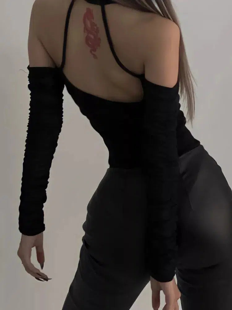 Sexy Hollow Out Halter Bodysuit