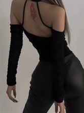 Load image into Gallery viewer, Sexy Hollow Out Halter Bodysuit
