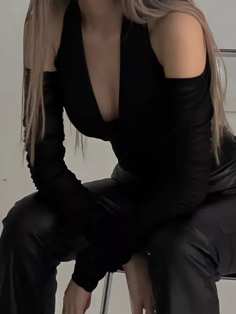Sexy Hollow Out Halter Bodysuit