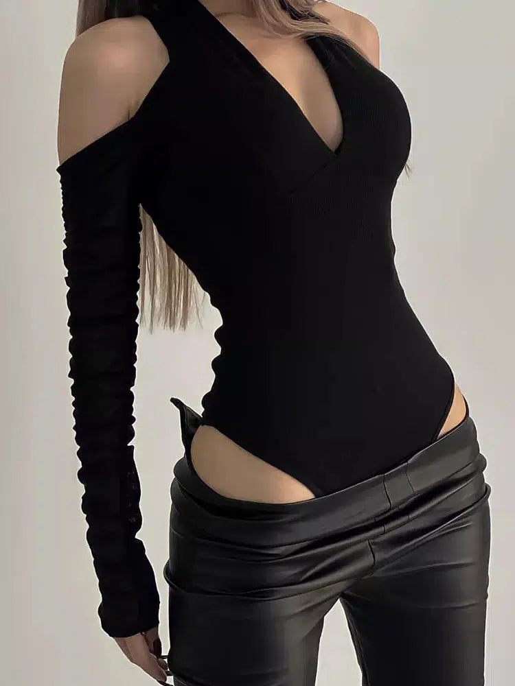 Sexy Hollow Out Halter Bodysuit