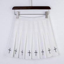 Load image into Gallery viewer, High Waist Pleated Black Skirt Gothic Style - Vellarmi
