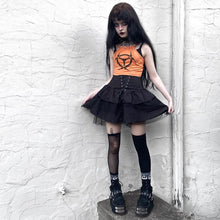 Load image into Gallery viewer, Dark Gothic Lace Up Skirt - Vellarmi
