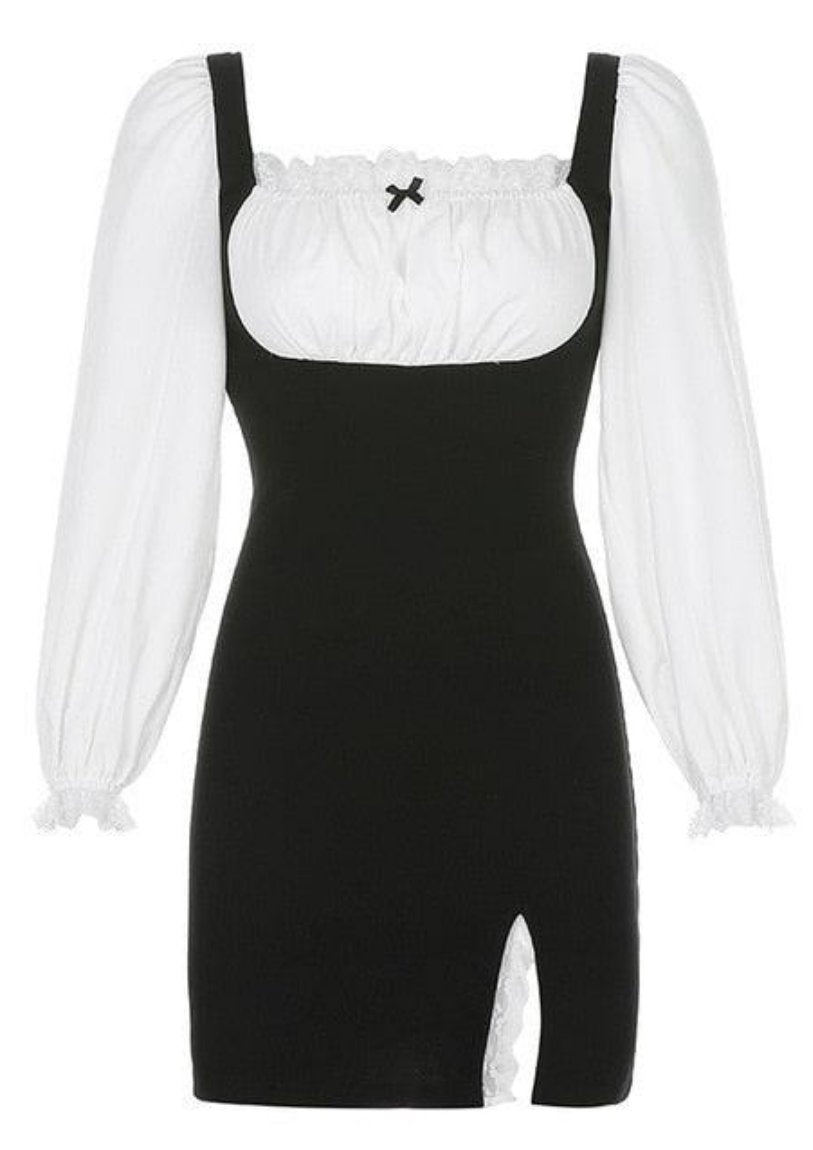 Casual Kawaii Summer Dress With Bow - Vellarmi