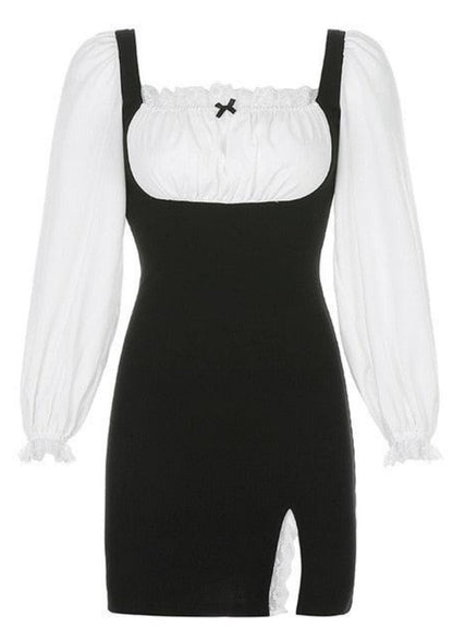 Casual Kawaii Summer Dress With Bow - Vellarmi