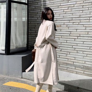 Secret Power Long Pu Leather Jacket