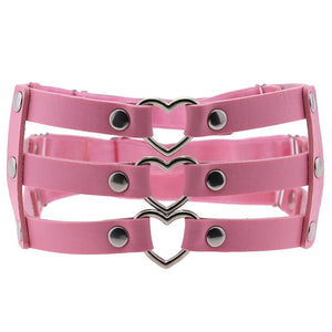 Triple Love Thigh Garter Belt - Vellarmi