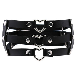 Triple Love Thigh Garter Belt - Vellarmi