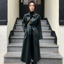 Load image into Gallery viewer, Secret Power Long Pu Leather Jacket
