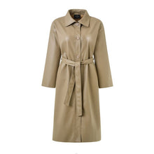Load image into Gallery viewer, Secret Power Long Pu Leather Jacket
