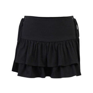 Cute Pleated Skirt With Lace Up details - Vellarmi