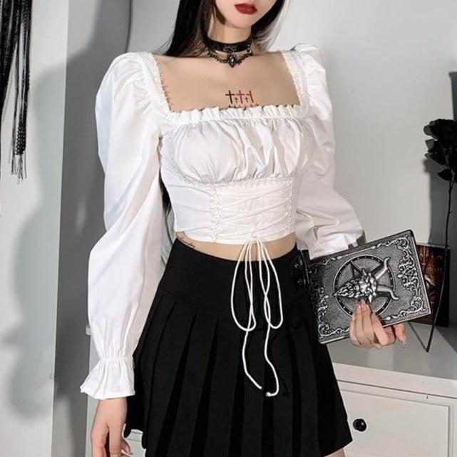 Long Sleeve Lace up Shirt