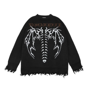 Harajuku Devil Wings Sweater