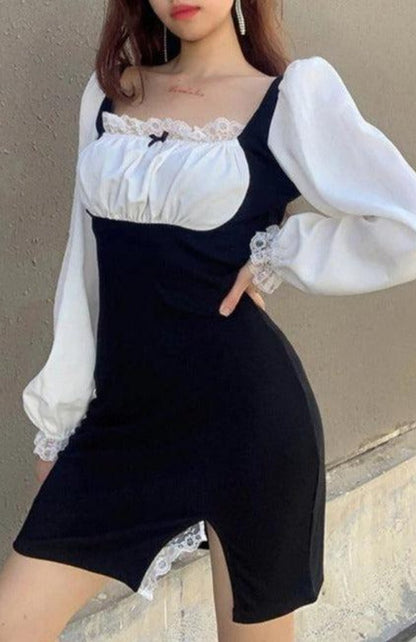 Casual Kawaii Summer Dress With Bow - Vellarmi