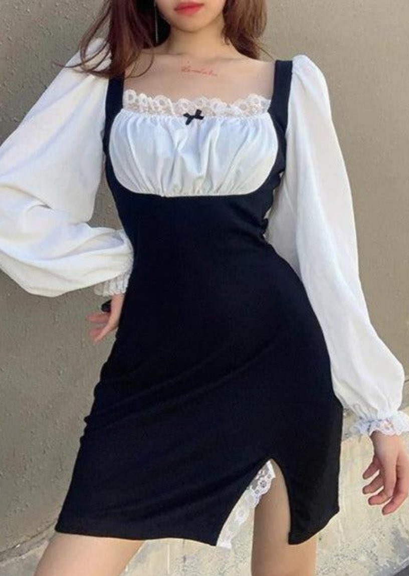 Casual Kawaii Summer Dress With Bow - Vellarmi